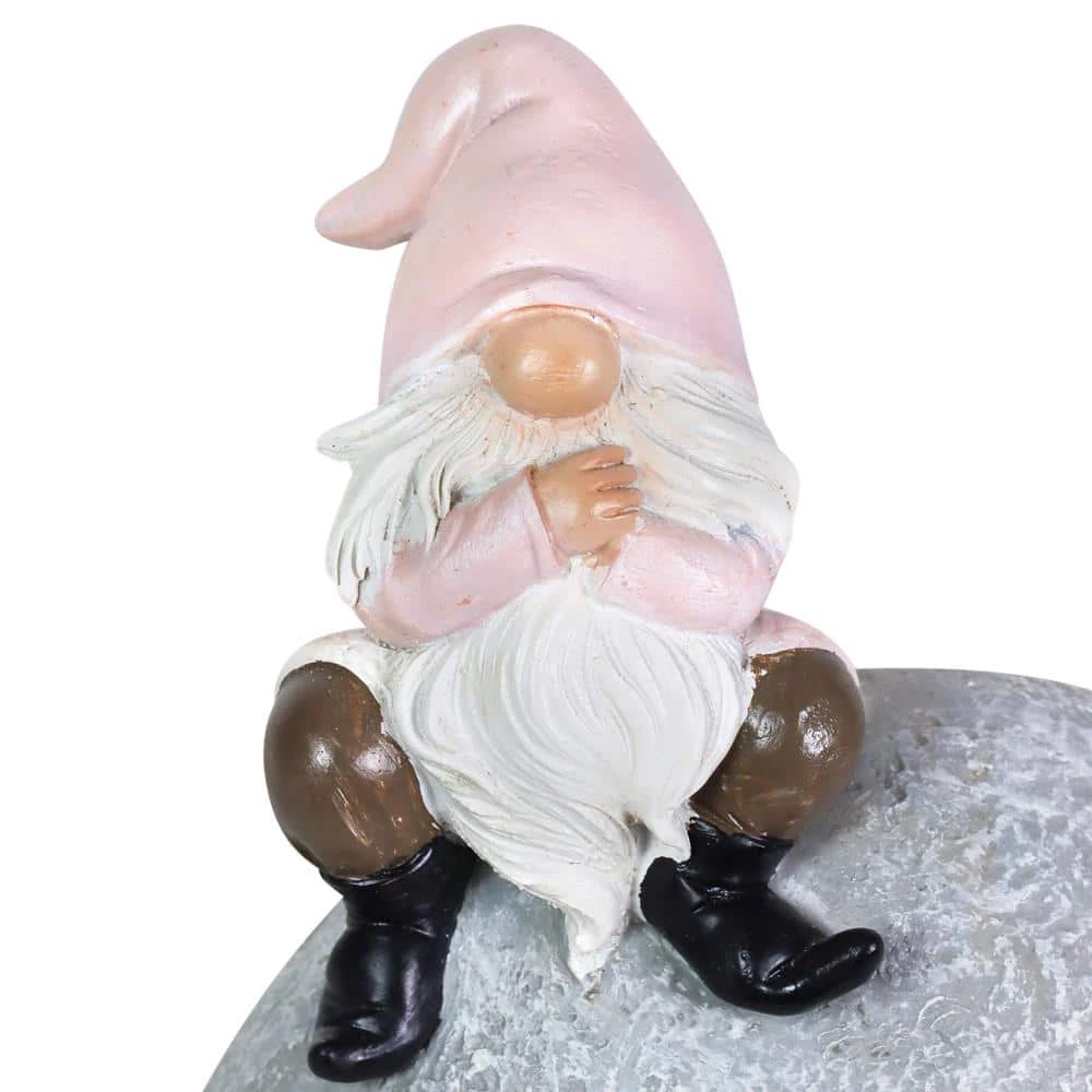 Exhart Solar Hand Painted Inspirational Garden Stone with LED Butterfly, 3 in. x 5.5 in. Gnome Garden Statue 8 Exhart Solar Hand Painted Inspirational Garden Stone with LED Butterfly, 3 in. x 5.5 in. Gnome Garden Statue - Image 6