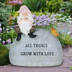 Exhart Solar Hand Painted Inspirational Garden Stone with LED Butterfly, 3 in. x 5.5 in. Gnome Garden Statue 17 Exhart Solar Hand Painted Inspirational Garden Stone with LED Butterfly, 3 in. x 5.5 in. Gnome Garden Statue -Cheap Good Directions Store exhart garden statues 73487 rs c3 1000