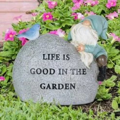 Exhart Solar Hand Painted Inspirational Garden Stone with LED Bird, 3 in. x 5 in. Gnome Garden Statue 15 Exhart Solar Hand Painted Inspirational Garden Stone with LED Bird, 3 in. x 5 in. Gnome Garden Statue -Cheap Good Directions Store exhart garden statues 73488 rs c3 1000