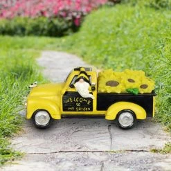 Exhart Solar Hand Painted Beekeeper in a Yellow Sunflower Truck, 11 in. x 5 in. Gnome Garden Statue 13 Exhart Solar Hand Painted Beekeeper in a Yellow Sunflower Truck, 11 in. x 5 in. Gnome Garden Statue -Cheap Good Directions Store exhart garden statues 73498 rs c3 1000
