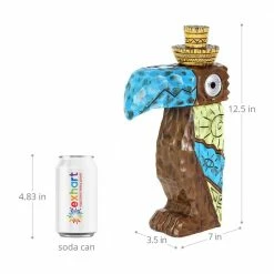 Exhart Solar Blue Tiki Toucan with LED Eyes, 7 in. x 12.5 in. Garden Statue -Cheap Good Directions Store exhart garden statues 73611 rs 1f 1000