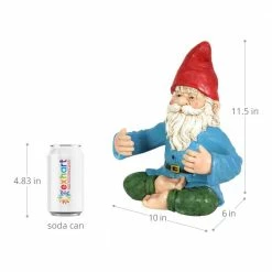 Exhart Hand Painted Yoga Sitting 2 Can or Bottle Holder, 10 in. x 11.5 in. Gnome Garden Statue -Cheap Good Directions Store exhart garden statues 73641 rs 1f 1000