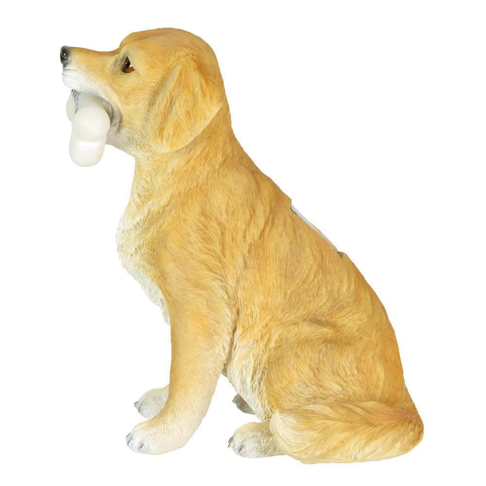 Exhart Solar Labrador Retriever Dog with LED Welcome Bone, 13 in. tall Garden Statue 4 Exhart Solar Labrador Retriever Dog with LED Welcome Bone, 13 in. tall Garden Statue - Image 2