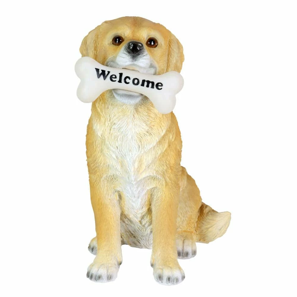 Exhart Solar Labrador Retriever Dog with LED Welcome Bone, 13 in. tall Garden Statue 9 Exhart Solar Labrador Retriever Dog with LED Welcome Bone, 13 in. tall Garden Statue - Image 7