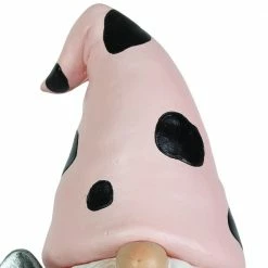 Exhart 6 in. x 10 in. Solar Lady with Pink Print and Piglet, Gnome Garden Statue -Cheap Good Directions Store exhart garden statues 73993 rs 44 1000