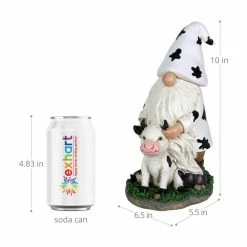 Exhart 6.5 in. x 10 in. Solar Cow Print Hat and Calf, Gnome Garden Statue 15 Exhart 6.5 in. x 10 in. Solar Cow Print Hat and Calf, Gnome Garden Statue -Cheap Good Directions Store exhart garden statues 73994 rs 1f 1000