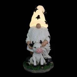 Exhart 6.5 in. x 10 in. Solar Cow Print Hat and Calf, Gnome Garden Statue 18 Exhart 6.5 in. x 10 in. Solar Cow Print Hat and Calf, Gnome Garden Statue -Cheap Good Directions Store exhart garden statues 73994 rs 76 1000