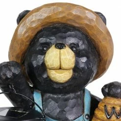 Exhart Solar Hand Painted Country Bear with Lantern Jar of LED Fireflies and Welcome Beehive, 7.5 in. x 12.5 in. Garden Statue -Cheap Good Directions Store exhart garden statues 74002 rs 44 1000