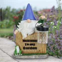 Exhart Solar Hand Painted with a Lantern Jar of LED Fireflies by a Welcome Fence, 8.5 in. x 12.5 in. Gnome Garden Statue 13 Exhart Solar Hand Painted with a Lantern Jar of LED Fireflies by a Welcome Fence, 8.5 in. x 12.5 in. Gnome Garden Statue -Cheap Good Directions Store exhart garden statues 74011 rs c3 1000