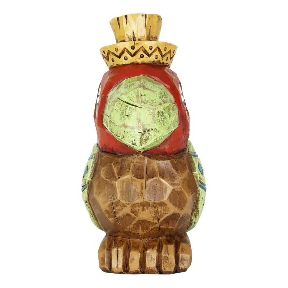 Exhart Solar Red Tiki Parrot with LED Eyes, 6.5 in. x 10 in. Garden Statue 10 Exhart Solar Red Tiki Parrot with LED Eyes, 6.5 in. x 10 in. Garden Statue - Image 8