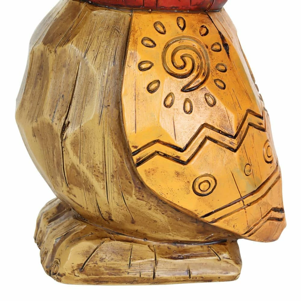 Exhart Solar Orange Tiki Toucan with LED Eyes, 10 in. x 10 in. Garden Statue 7 Exhart Solar Orange Tiki Toucan with LED Eyes, 10 in. x 10 in. Garden Statue - Image 5