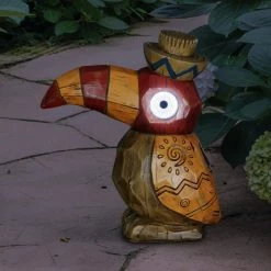 Exhart Solar Orange Tiki Toucan with LED Eyes, 10 in. x 10 in. Garden Statue 19 Exhart Solar Orange Tiki Toucan with LED Eyes, 10 in. x 10 in. Garden Statue -Cheap Good Directions Store exhart garden statues 74022 rs 31 1000