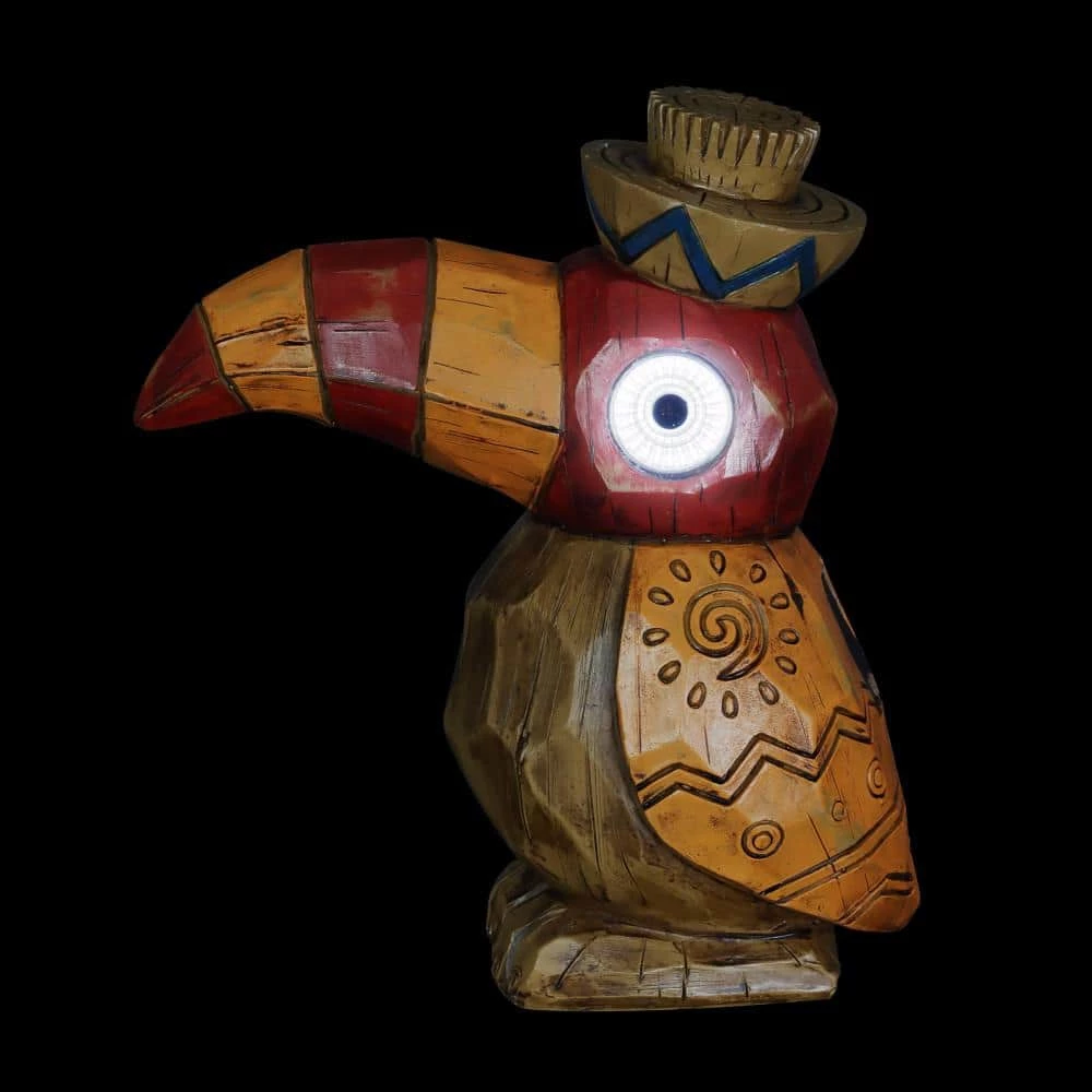Exhart Solar Orange Tiki Toucan with LED Eyes, 10 in. x 10 in. Garden Statue 10 Exhart Solar Orange Tiki Toucan with LED Eyes, 10 in. x 10 in. Garden Statue - Image 8