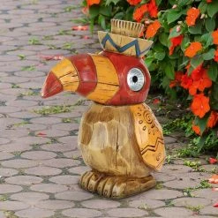 Exhart Solar Orange Tiki Toucan with LED Eyes, 10 in. x 10 in. Garden Statue 13 Exhart Solar Orange Tiki Toucan with LED Eyes, 10 in. x 10 in. Garden Statue -Cheap Good Directions Store exhart garden statues 74022 rs c3 1000