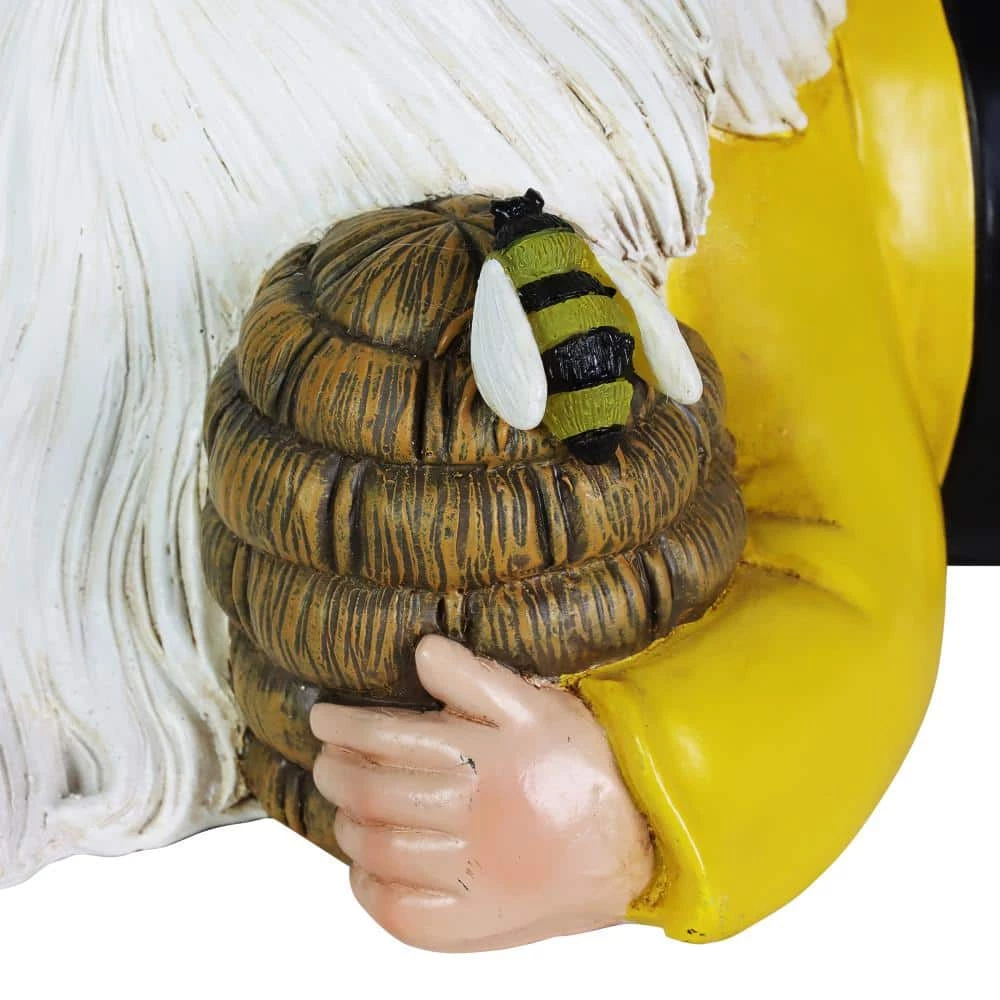 Exhart Solar Beekeeper with Beehive, 5.5 in. x 8.5 in. Gnome Garden Statue 7 Exhart Solar Beekeeper with Beehive, 5.5 in. x 8.5 in. Gnome Garden Statue - Image 5
