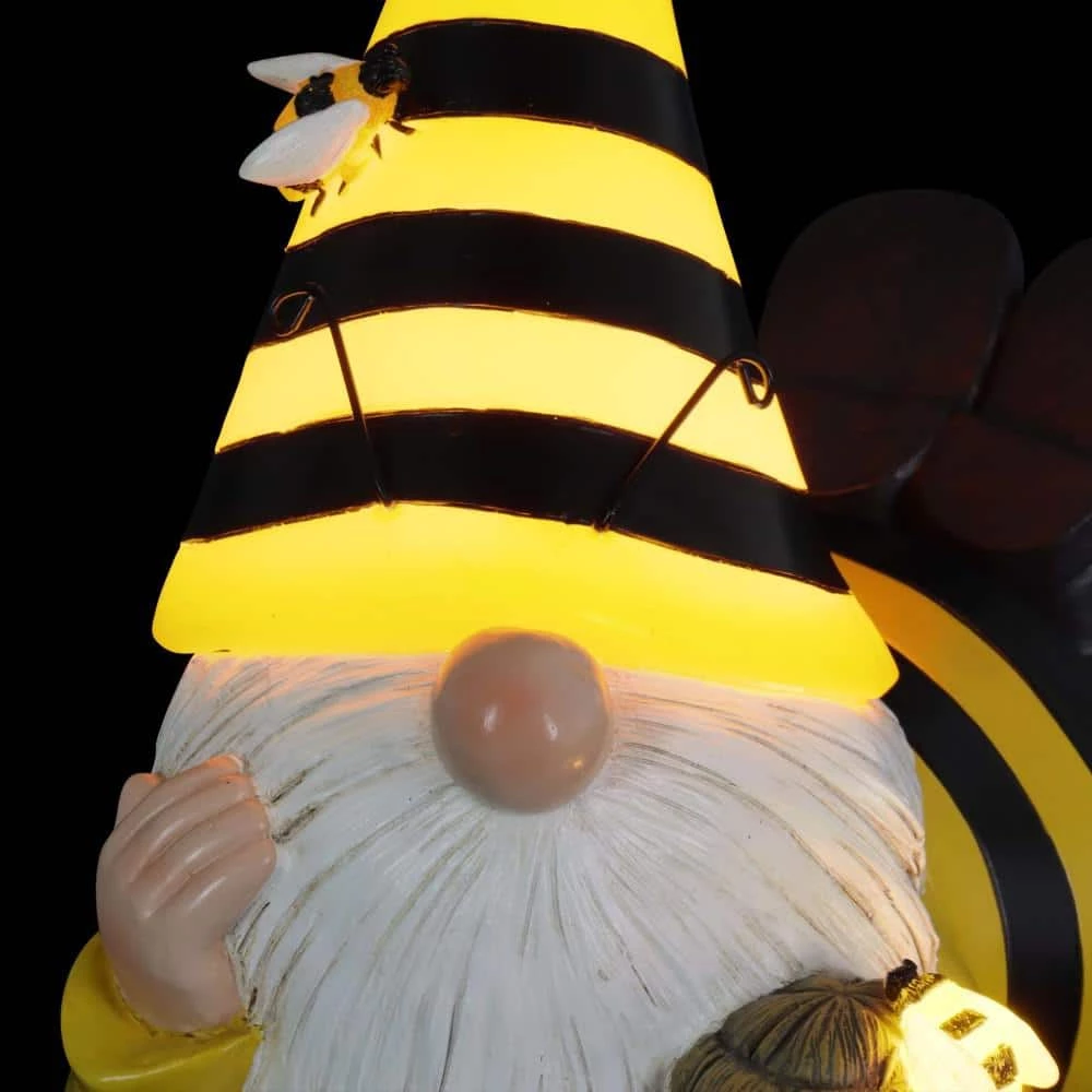 Exhart Solar Beekeeper with Beehive, 5.5 in. x 8.5 in. Gnome Garden Statue 8 Exhart Solar Beekeeper with Beehive, 5.5 in. x 8.5 in. Gnome Garden Statue - Image 6