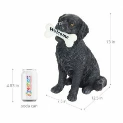 Exhart Solar Black Labrador Retriever Dog with LED Welcome Bone, 13 in. tall Garden Statue 15 Exhart Solar Black Labrador Retriever Dog with LED Welcome Bone, 13 in. tall Garden Statue -Cheap Good Directions Store exhart garden statues 74087 rs 1f 1000