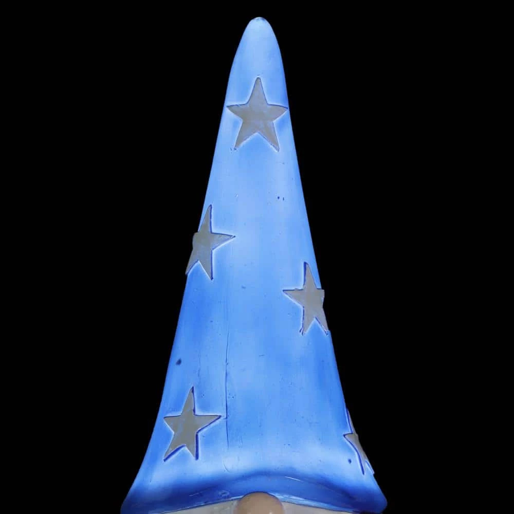 Exhart Hand Painted Patriotic LED Hat On A Battery Operated Timer, 6 in. x 12.5 in. Gnome Garden Statue 9 Exhart Hand Painted Patriotic LED Hat On A Battery Operated Timer, 6 in. x 12.5 in. Gnome Garden Statue - Image 7