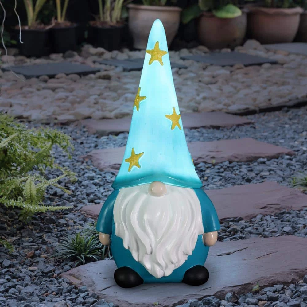 Exhart Hand Painted Starfish LED Hat on a Battery Operated Timer, 6 in. x 12.5 in. Gnome Garden Statue 11 Exhart Hand Painted Starfish LED Hat on a Battery Operated Timer, 6 in. x 12.5 in. Gnome Garden Statue - Image 9