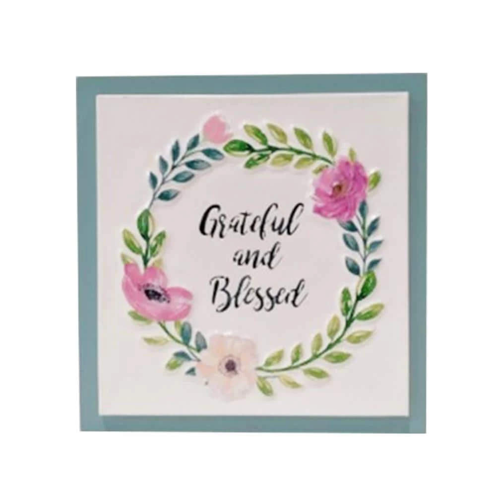 Exhart Grateful and Blessed Framed Hanging, 8 in. by 8 in. Metal Wall Art 3 Exhart Grateful and Blessed Framed Hanging, 8 in. by 8 in. Metal Wall Art