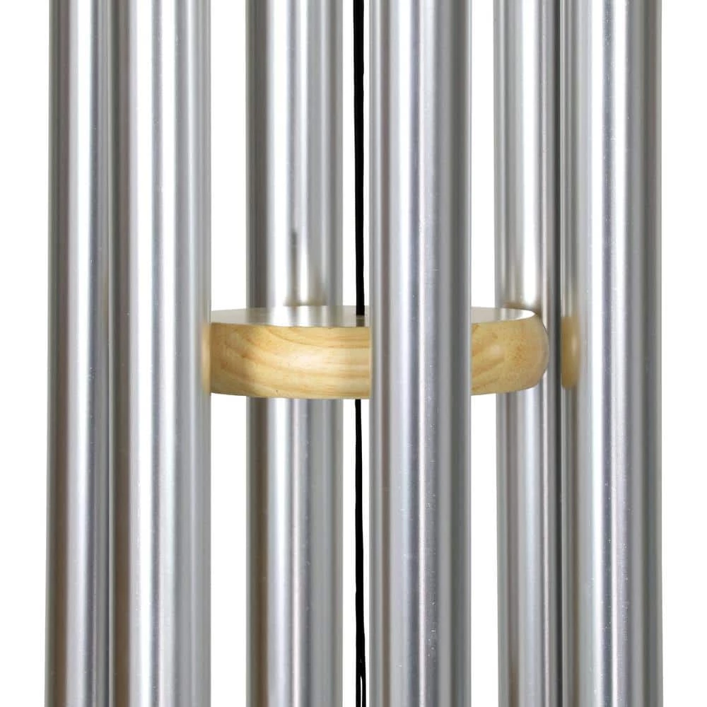 Exhart Silver Large Metal Wind Chimes 3 Exhart Silver Large Metal Wind Chimes - Image 2