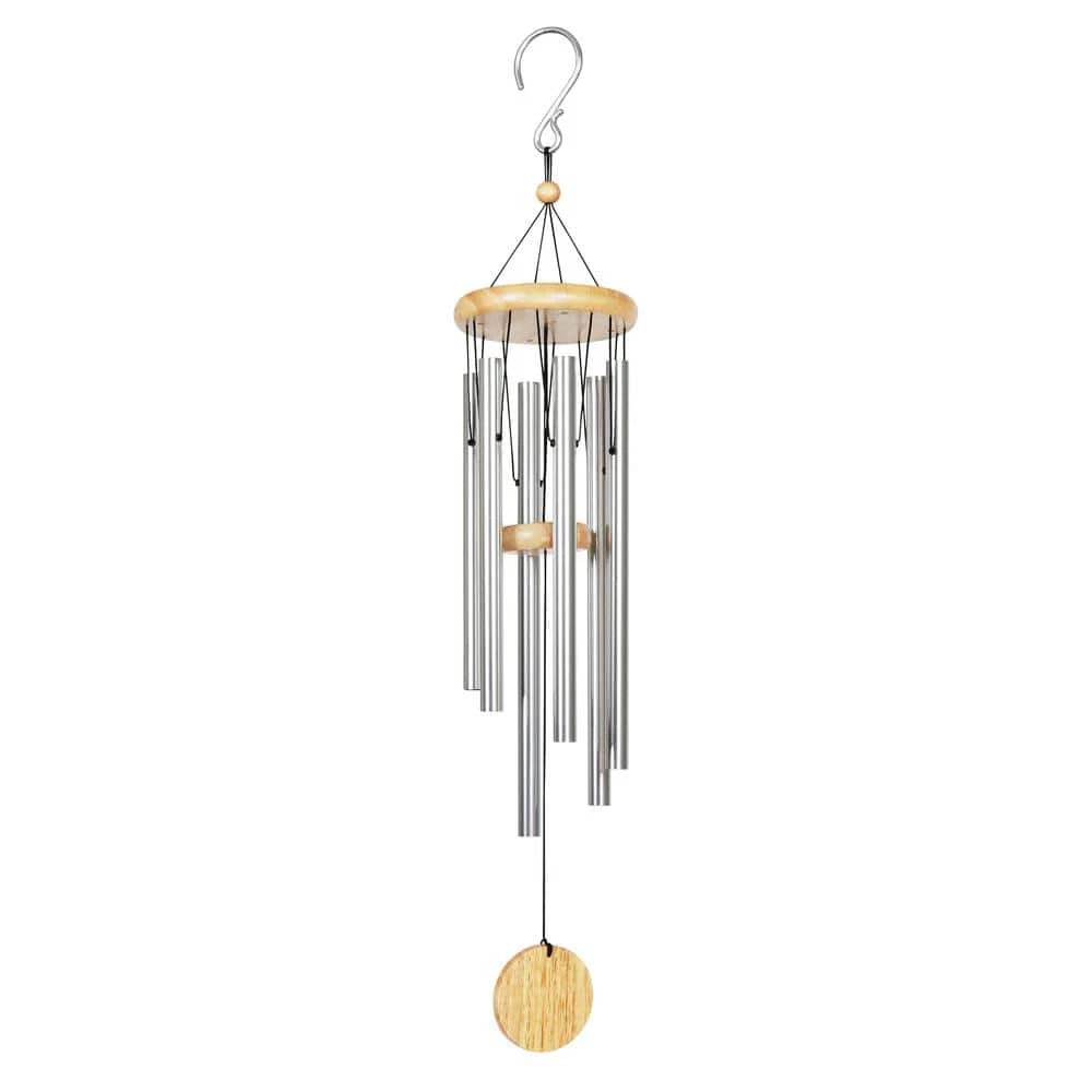 Exhart Silver Medium Metal Wind Chimes 3 Exhart Silver Medium Metal Wind Chimes