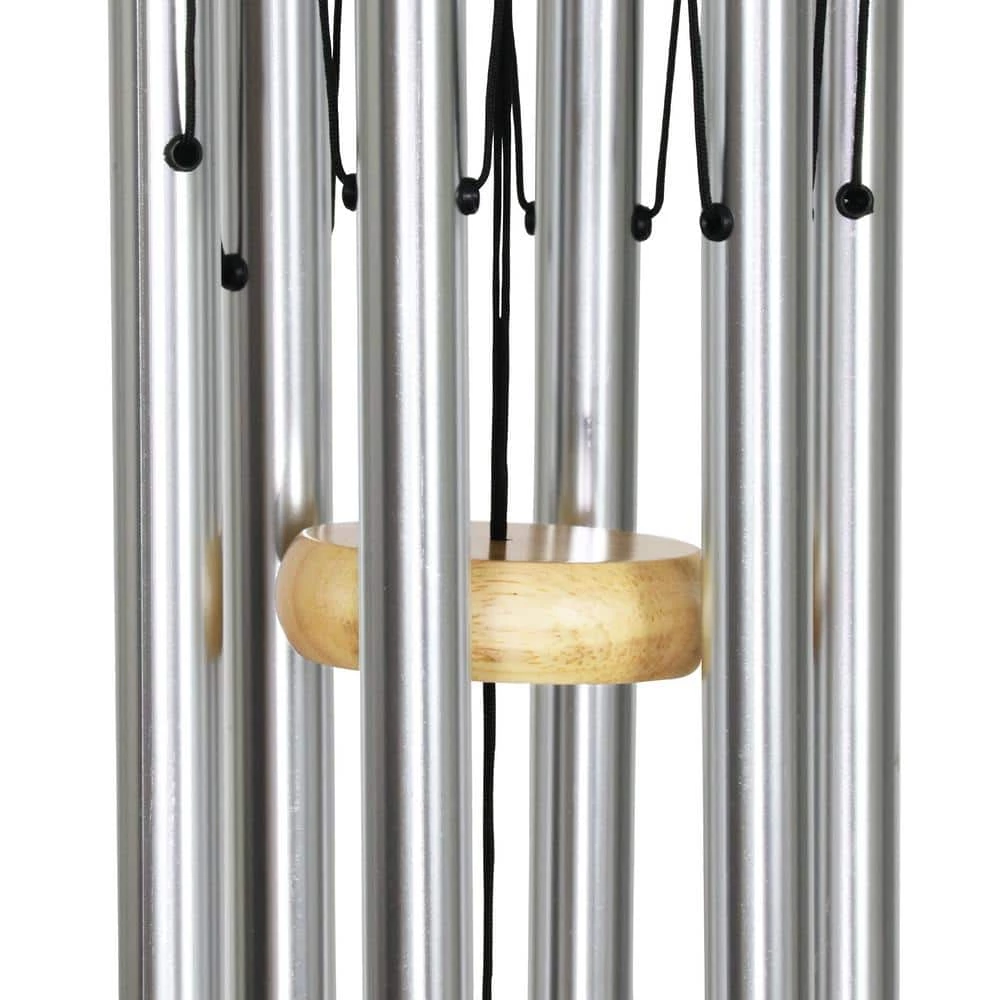 Exhart Silver Medium Metal Wind Chimes 4 Exhart Silver Medium Metal Wind Chimes - Image 2