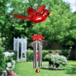 Exhart Red Cardinal Fluttering Wings Plastic Wind Chimes -Cheap Good Directions Store exhart wind chimes 40208 rs 31 1000
