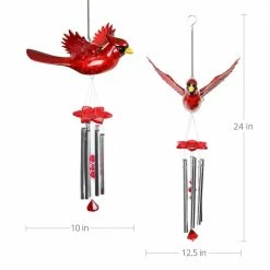 Exhart Red Cardinal Fluttering Wings Plastic Wind Chimes -Cheap Good Directions Store exhart wind chimes 40208 rs fa 1000
