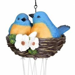 Exhart Nesting Blue Birds with Flowers Hand Painted, 6 in. x 28 in. Resin Wind Chimes 13 Exhart Nesting Blue Birds with Flowers Hand Painted, 6 in. x 28 in. Resin Wind Chimes -Cheap Good Directions Store exhart wind chimes 71918 rs c3 1000