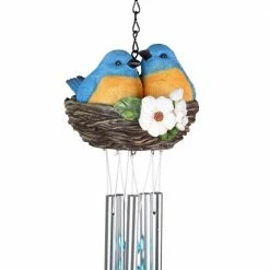 Exhart Nesting Blue Birds with Flowers Hand Painted, 6 in. x 28 in. Resin Wind Chimes 17 Exhart Nesting Blue Birds with Flowers Hand Painted, 6 in. x 28 in. Resin Wind Chimes -Cheap Good Directions Store exhart wind chimes 71918 rs fa 1000