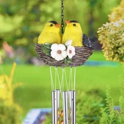 Exhart 6 in. x 28 in. Nesting Orioles with Flowers Hand Painted, Resin Wind Chimes 19 Exhart 6 in. x 28 in. Nesting Orioles with Flowers Hand Painted, Resin Wind Chimes -Cheap Good Directions Store exhart wind chimes 71919 rs 31 1000