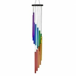 Exhart Cascading Rainbow Hand Tuned, 5.5 in. x 38 in. Metal Wind Chimes 12 Exhart Cascading Rainbow Hand Tuned, 5.5 in. x 38 in. Metal Wind Chimes -Cheap Good Directions Store exhart wind chimes 74175 rs 1f 1000