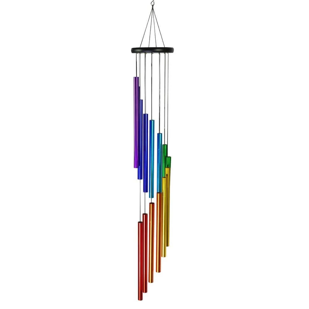 Exhart Cascading Rainbow Hand Tuned, 5.5 in. x 38 in. Metal Wind Chimes 3 Exhart Cascading Rainbow Hand Tuned, 5.5 in. x 38 in. Metal Wind Chimes