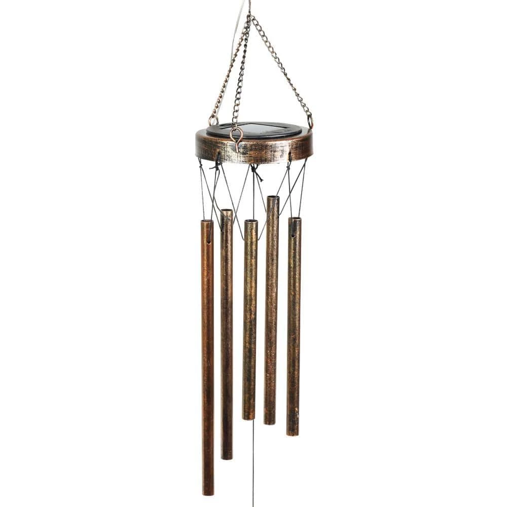 Exhart 5 in. x 42 in. Solar Sun with Crackle Ball, Metal Wind Chimes 7 Exhart 5 in. x 42 in. Solar Sun with Crackle Ball, Metal Wind Chimes - Image 5