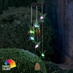 Exhart 5 in. x 26 in. Solar Hummingbird with Color Changing LED lights, Plastic Wind Chimes 17 Exhart 5 in. x 26 in. Solar Hummingbird with Color Changing LED lights, Plastic Wind Chimes -Cheap Good Directions Store exhart wind chimes 74373 rs 31 1000