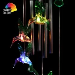 Exhart 5 in. x 26 in. Solar Hummingbird with Color Changing LED lights, Plastic Wind Chimes 16 Exhart 5 in. x 26 in. Solar Hummingbird with Color Changing LED lights, Plastic Wind Chimes -Cheap Good Directions Store exhart wind chimes 74373 rs 76 1000