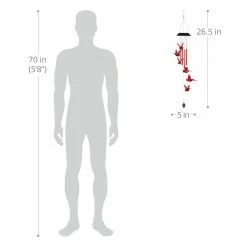 Exhart 5 in. x 26 in. Solar Cascading Red Cardinal with Color Changing LED lights, Plastic Wind Chimes 13 Exhart 5 in. x 26 in. Solar Cascading Red Cardinal with Color Changing LED lights, Plastic Wind Chimes -Cheap Good Directions Store exhart wind chimes 74375 rs 1f 1000
