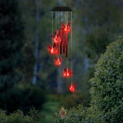 Exhart 5 in. x 26 in. Solar Cascading Red Cardinal with Color Changing LED lights, Plastic Wind Chimes 17 Exhart 5 in. x 26 in. Solar Cascading Red Cardinal with Color Changing LED lights, Plastic Wind Chimes -Cheap Good Directions Store exhart wind chimes 74375 rs 31 1000