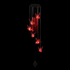Exhart 5 in. x 26 in. Solar Cascading Red Cardinal with Color Changing LED lights, Plastic Wind Chimes 16 Exhart 5 in. x 26 in. Solar Cascading Red Cardinal with Color Changing LED lights, Plastic Wind Chimes -Cheap Good Directions Store exhart wind chimes 74375 rs 76 1000
