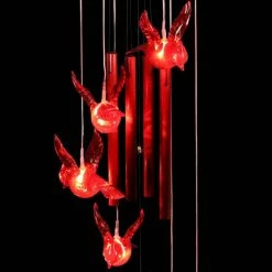 Exhart 5 in. x 26 in. Solar Cascading Red Cardinal with Color Changing LED lights, Plastic Wind Chimes 15 Exhart 5 in. x 26 in. Solar Cascading Red Cardinal with Color Changing LED lights, Plastic Wind Chimes -Cheap Good Directions Store exhart wind chimes 74375 rs fa 1000