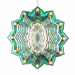 Exhart 12 in. Laser Cut Green with Beaded Details, Metal Spinner 11 Exhart 12 in. Laser Cut Green with Beaded Details, Metal Spinner -Cheap Good Directions Store exhart wind spinners 72475 rs 44 1000