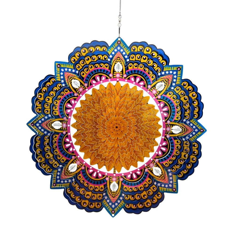 Exhart 12 in. Laser Cut Gold with Beaded Details, Metal Spinner 3 Exhart 12 in. Laser Cut Gold with Beaded Details, Metal Spinner