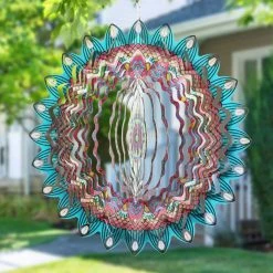Exhart 12 in. Laser Cut Teal Mandala with Beaded Details, Metal Spinner 13 Exhart 12 in. Laser Cut Teal Mandala with Beaded Details, Metal Spinner -Cheap Good Directions Store exhart wind spinners 72479 rs 76 1000