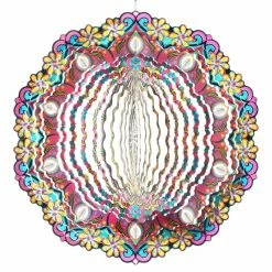 Exhart 12 in. Laser Cut Colorful Daisy Mandala with Beaded Details, Metal Spinner 14 Exhart 12 in. Laser Cut Colorful Daisy Mandala with Beaded Details, Metal Spinner -Cheap Good Directions Store exhart wind spinners 72483 rs 44 1000