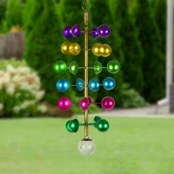 Exhart Art-In-Motion Colorful Hanging Helix Cup with Glass Crackle Ball, 9.5 in. x 19 in. Metal Spinner 15 Exhart Art-In-Motion Colorful Hanging Helix Cup with Glass Crackle Ball, 9.5 in. x 19 in. Metal Spinner -Cheap Good Directions Store exhart wind spinners 74265 rs 31 1000
