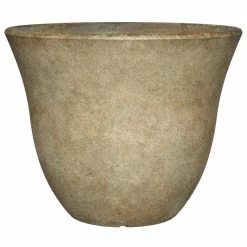 Classic Home & Garden Honeysuckle 15 in. Fossil Stone Resin Planter