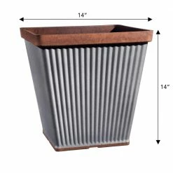 Classic Home & Garden Spokane 14 in. Galvanized Resin Square Planter with Copper Rim 8 Classic Home & Garden Spokane 14 in. Galvanized Resin Square Planter with Copper Rim -Cheap Good Directions Store galvanized classic home garden plant pots 5114 588r 4f 1000