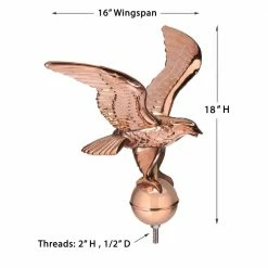 Good Directions Pure Copper Eagle with Ball Flagpole Topper, 16" Wingspan 11 Good Directions Pure Copper Eagle with Ball Flagpole Topper, 16" Wingspan -Cheap Good Directions Store good directions flagpoles fp8815 44 1000