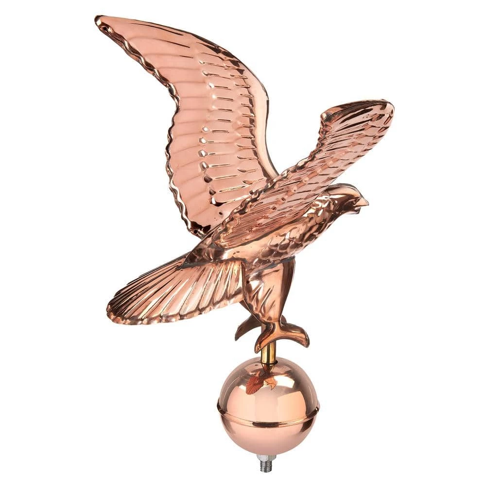Good Directions Pure Copper Eagle with Ball Flagpole Topper, 16" Wingspan 4 Good Directions Pure Copper Eagle with Ball Flagpole Topper, 16" Wingspan - Image 2